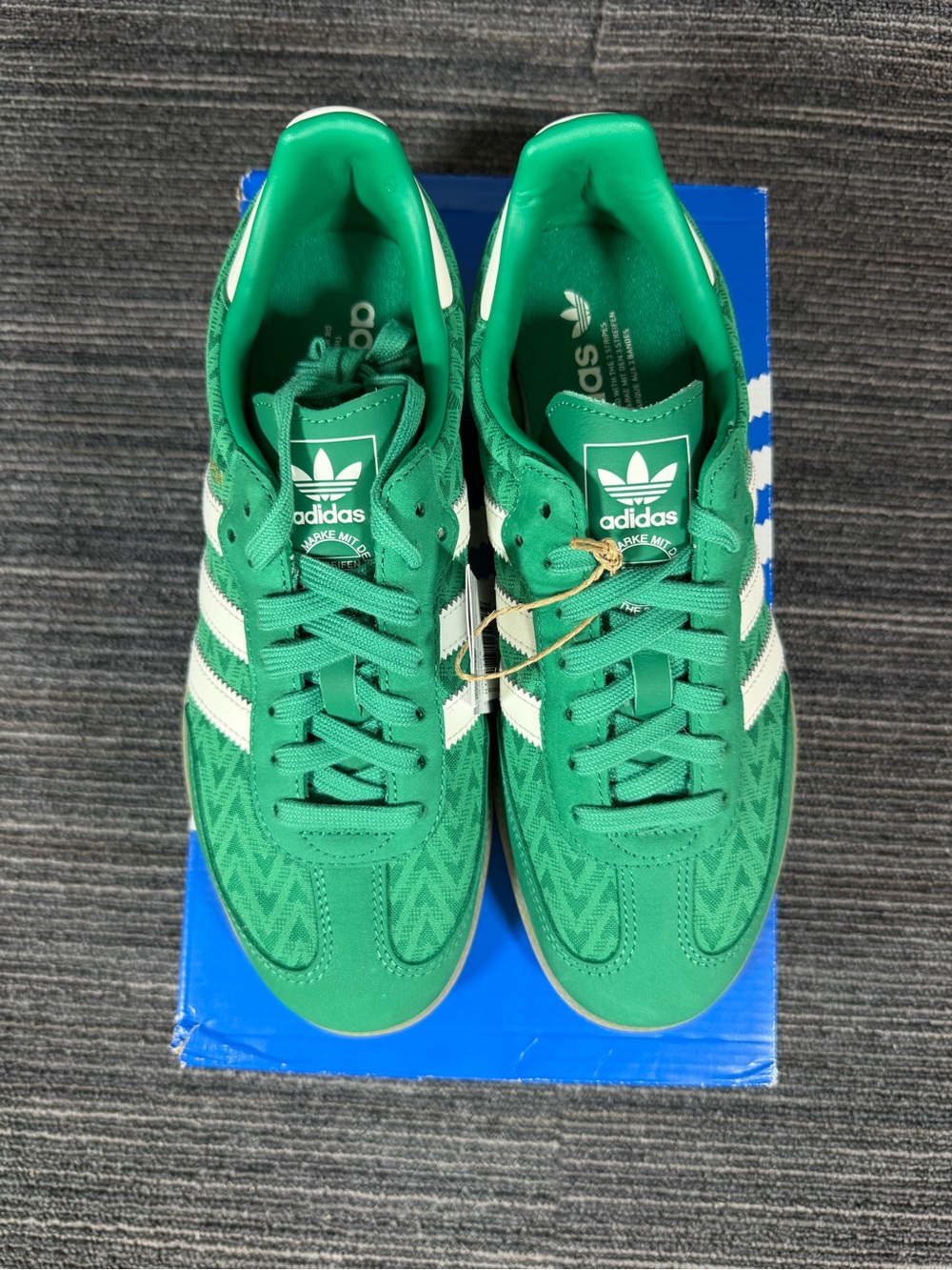 adidas Original Samba OG Bold Green/Off White/Gold Metallic Women’s 8 New IH3976 - Picture 4 of 8